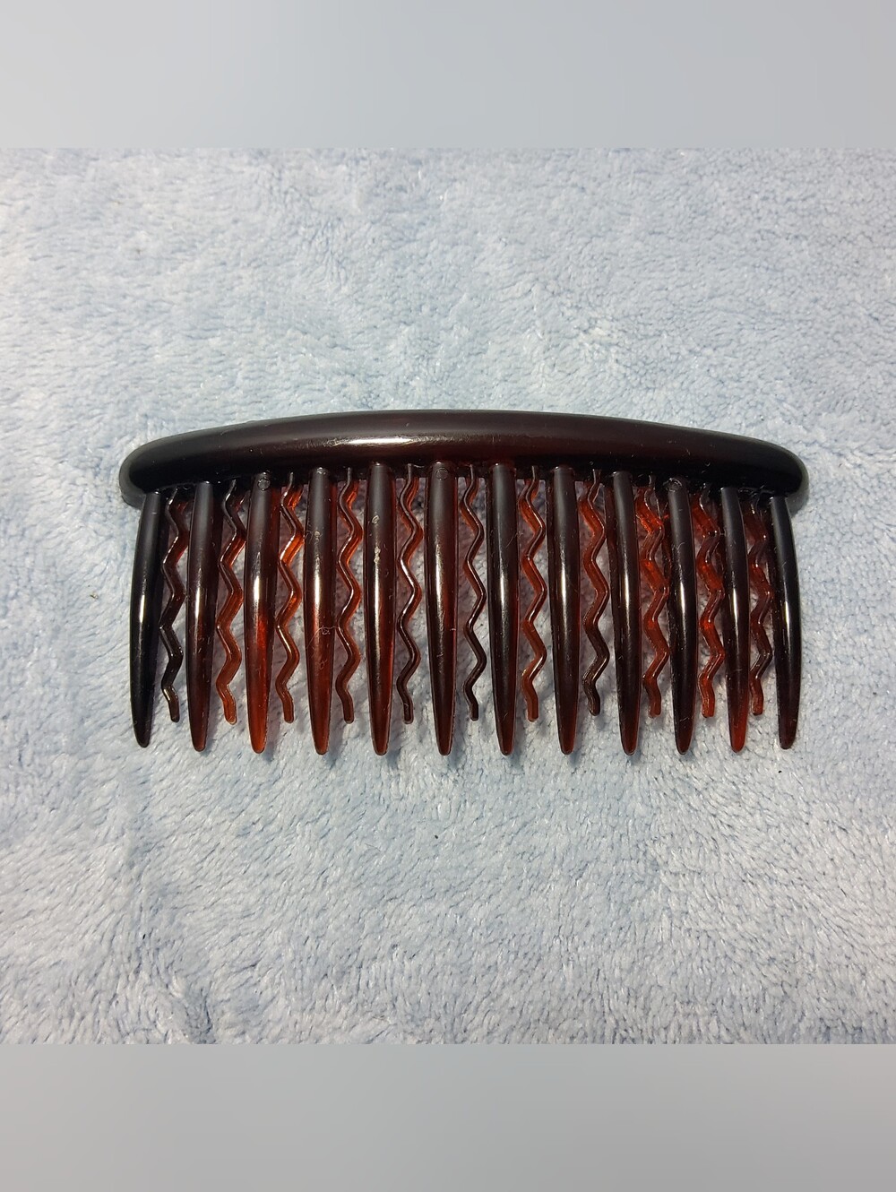 Vintage Scunci Side Hair Comb Translucent Amber Tortoiseshell Retro 90s Y2K 4"